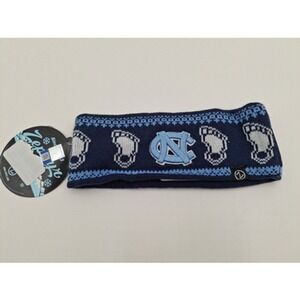 North Carolina Tar Heels Zephyr Navy Baby Blue White Knit Carousel Headband, New